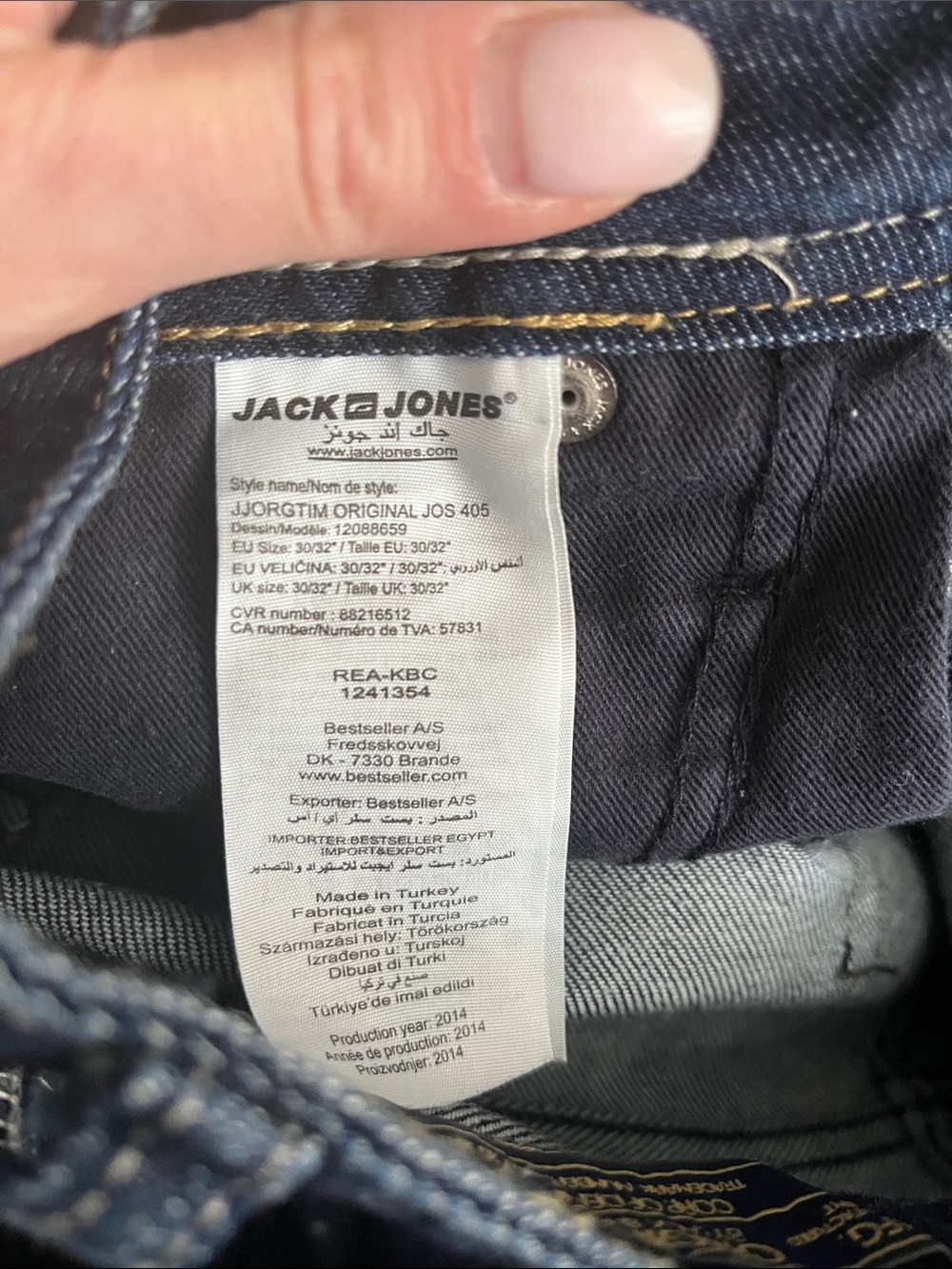 Jack and Jones Dark Indigo Straight Jeans - Picture 6 of 6